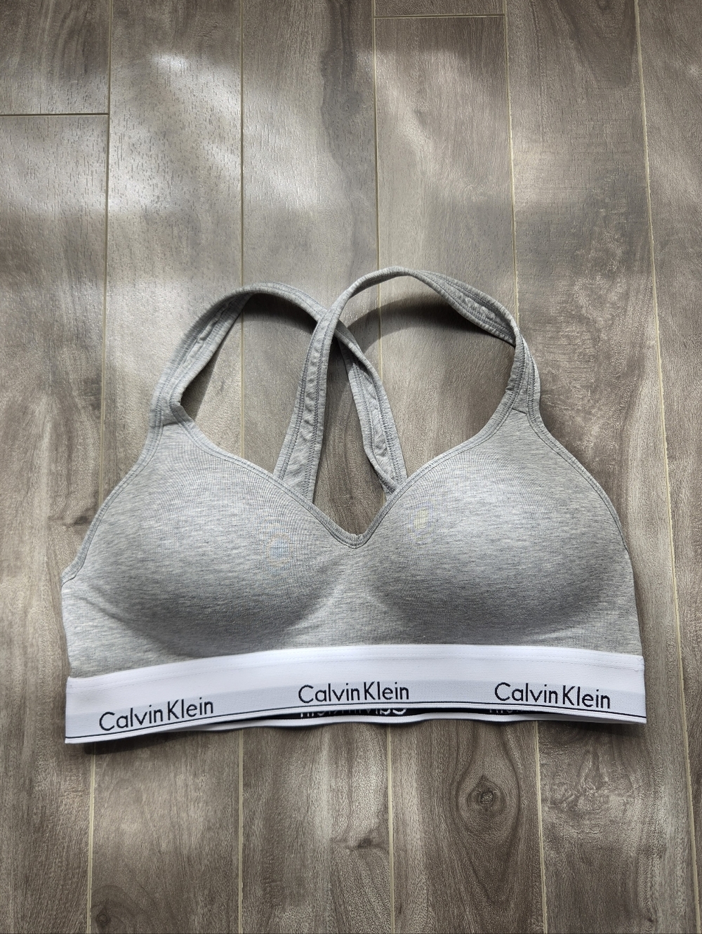 Calvin Klein Light Grey Wireless Racerback Bralette